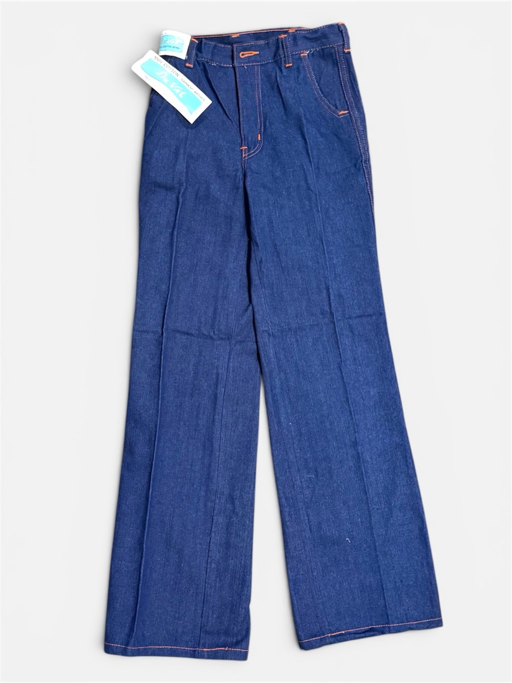 Kid’s Deadstock 100% Cotton Jeans with Red Accent on Pocket - Picture 3 of 5